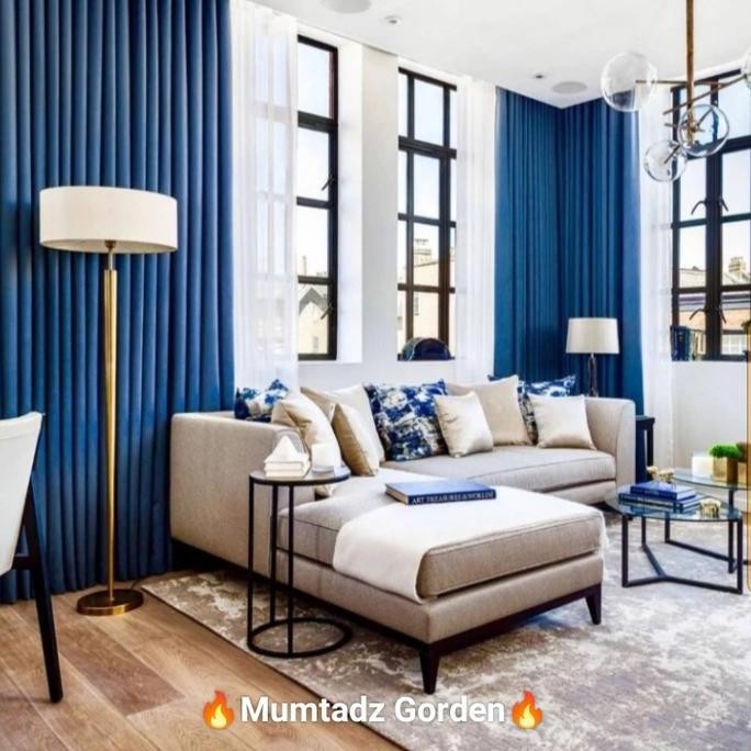 gorden blackout biru navy/tirai jendela minimalis/gordyn pintu