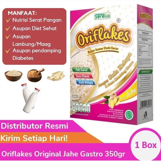 

Oriflakes Gastro Jahe 350G | Sereal Umbi Garut Untuk Maag Gerd Asam Lambung Asli