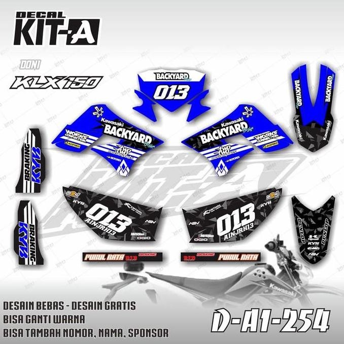 Decal Sticker Klx 150 s Supermoto Striping Stiker Klx 150 Full Body