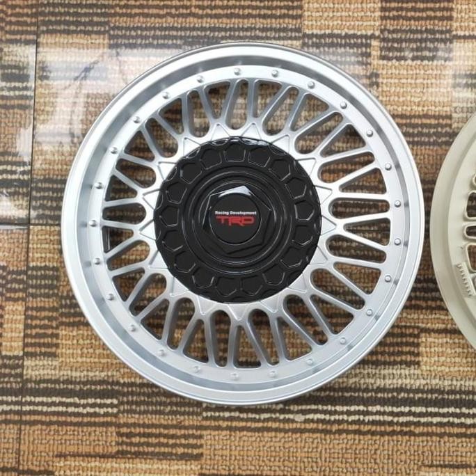 Dop Roda / Wheeldop Tutup Velg Mobil Ring 13 Dan Ring 14 Dop Roda Type Cl Hitam - Silver Wildop Dop 