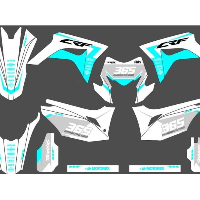 Decal Sticker CRF 150L Motif biru putih