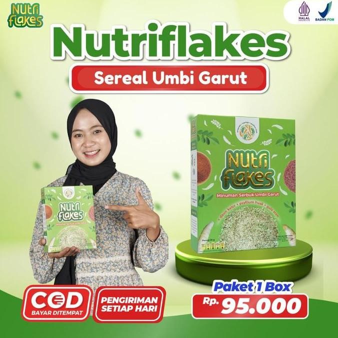 

Nutriflakes Original 280Gr - Sereal Umbi Garut Bpom Halal Granola Cereal Asli