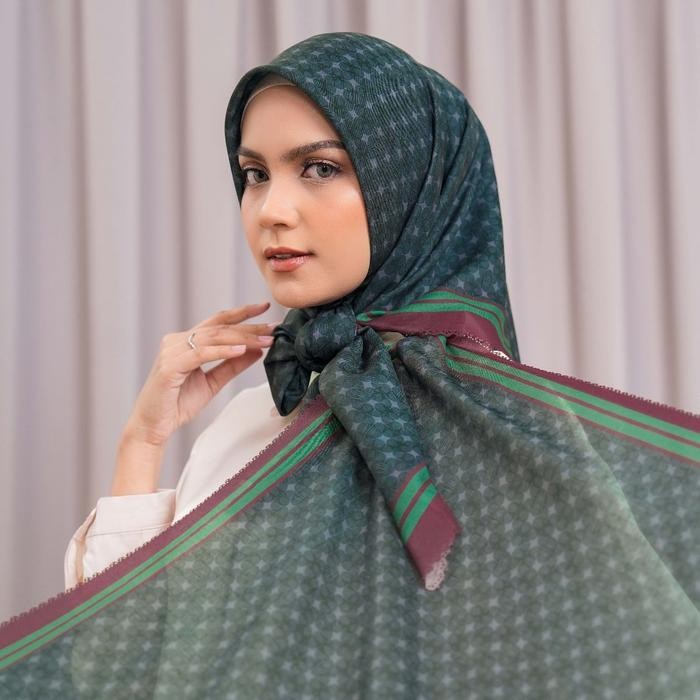 ST BIA by Zaskia Mecca - Monogram Scarf - Hijab Segi Empat Voal Premium