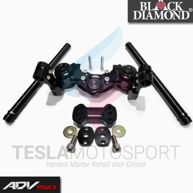 Stang Jepit Adjustable Honda ADV 150 Plus Breket Stang Black Diamond