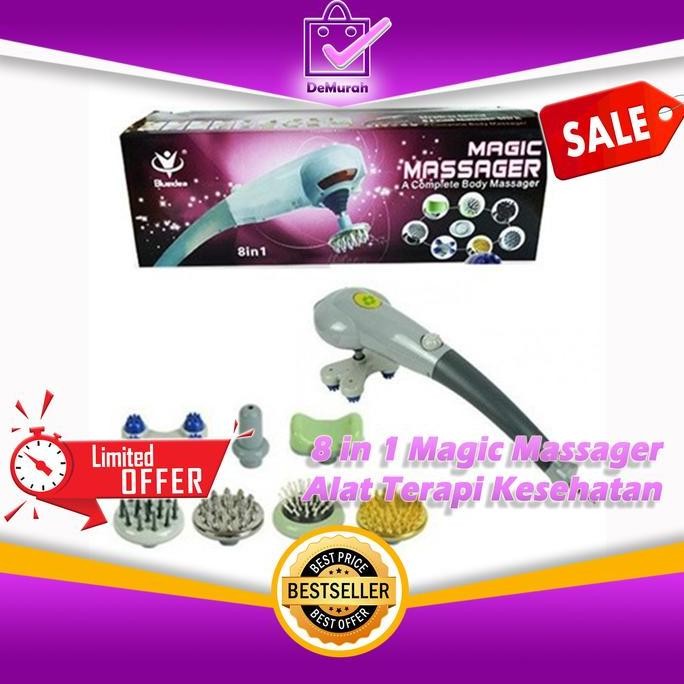 Original 8 in 1 Magic Massager Alat Terapi Kesehatan 8 Mata Pijat Multifungsi