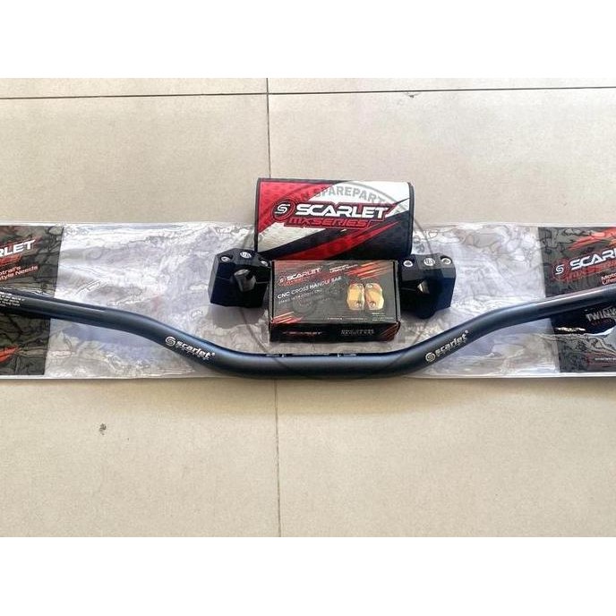 Stang Trail Stir Motor Stang Fatbar Scarlet Low 868 28 5.8 mm Plus Raiser Plus Foam KLX KTM CRF WR 1