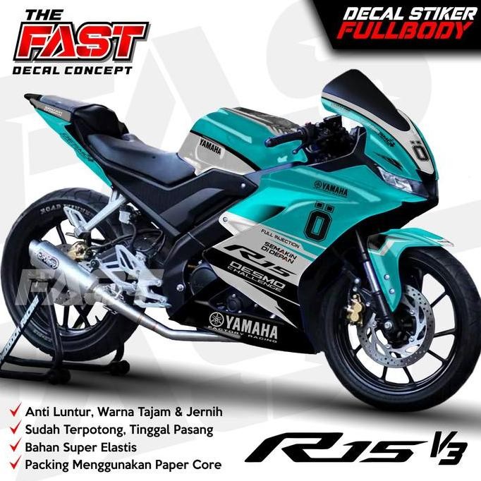 Decal Variasi Motor R15 V3 Terbaru Keren Full Body Ohlins - Stiker R15 V3 Terbaru Fullbody Motif Ohl
