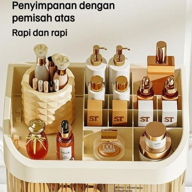 COD3 TINGKAT RAK KOSMETIK DENGAN LACI ANTI DEBU MULTIFUNGSI / TEMPAT PENYIMPANAN MAKE UP DENGAN TUTU