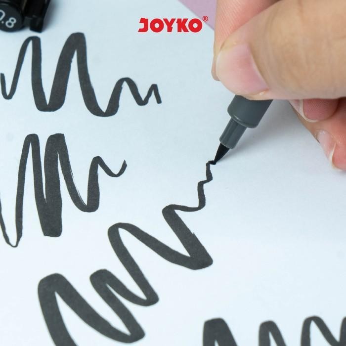 

WSS Drawing Pen Pena Gambar Joyko DP-298 1 Pcs Waterproof Pigment Ink Black Brush