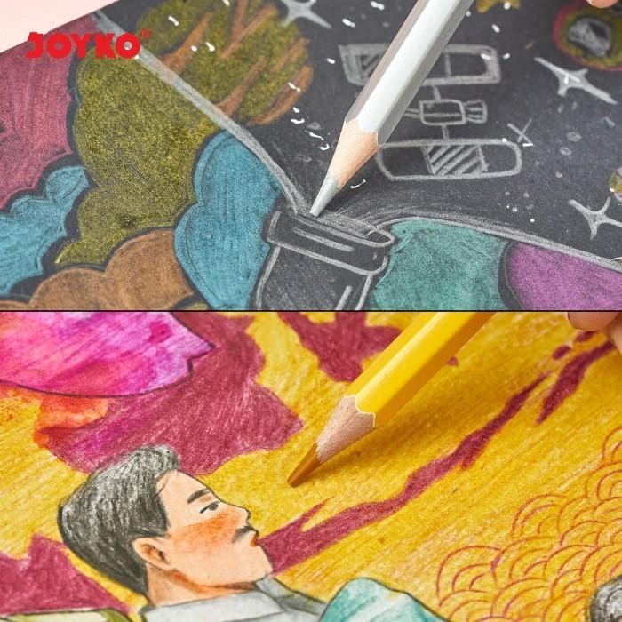 

WSS Pensil Warna Metalik Metallic Color Pencils Joyko CP-123M 12 Warna