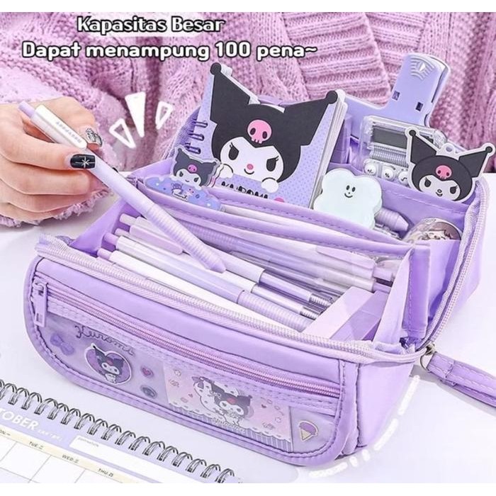 

WSS TEMPAT PENSIL KARAKTER LUCU PENYIMPANAN ALAT TULIS / PENCIL CASE BERKAPASITAS BESAR 9 LAYER kotak pensil