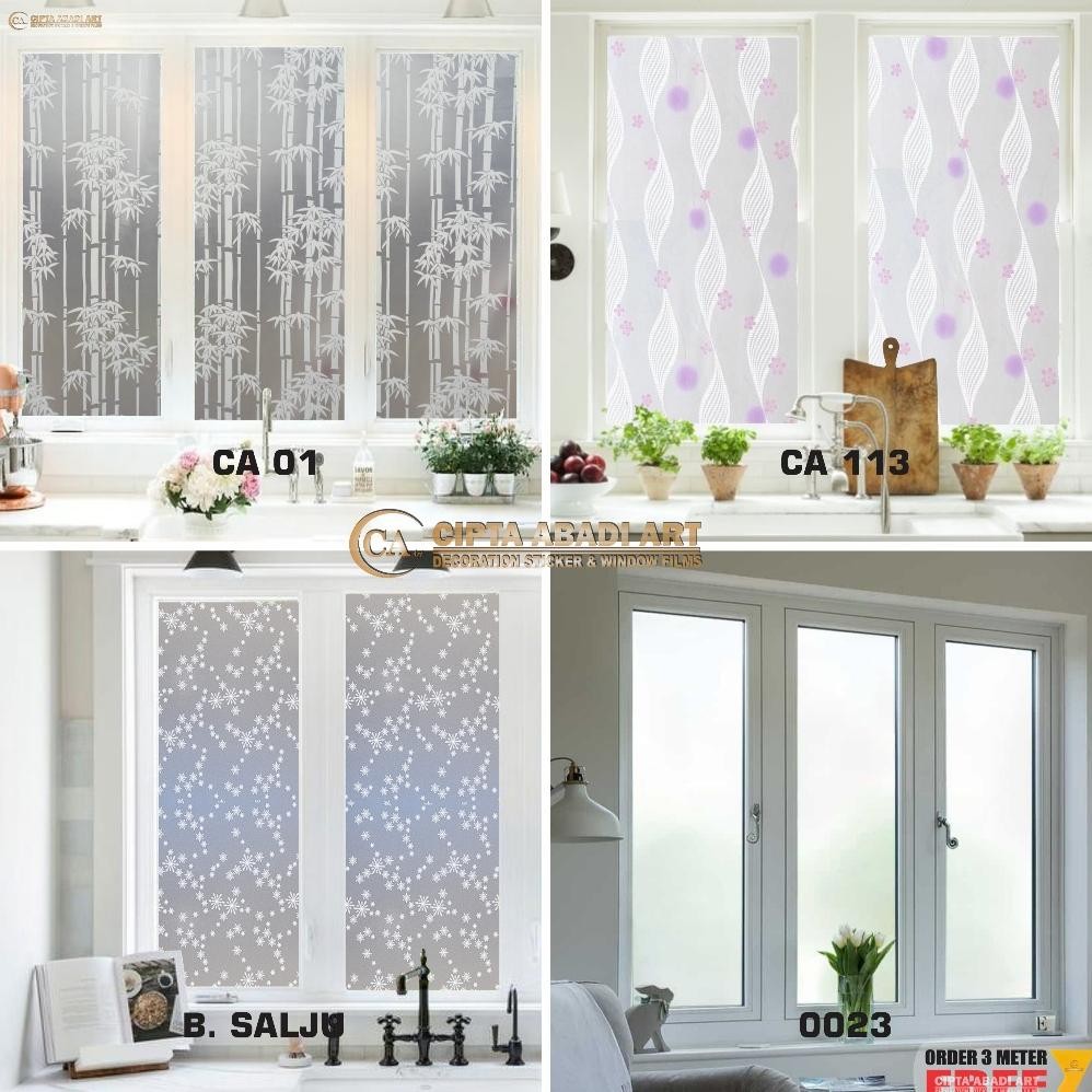 (Terbaru) Stiker Kaca Jendela Sticker Kaca Kamar Mandi Dapur Lebar 45 cm (Terlaris)