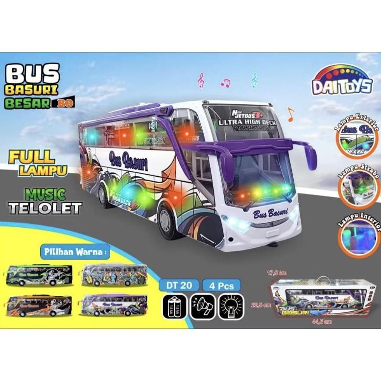 See-97 Mainan Mobil Bus Basuri Jumbo / Mainan Miniatur Bus Oleng Basuri Viral