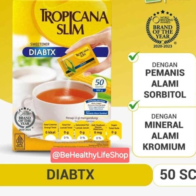 

Tropicana Slim Diabtx 50 sachet - Pengganti Gula Diabetes