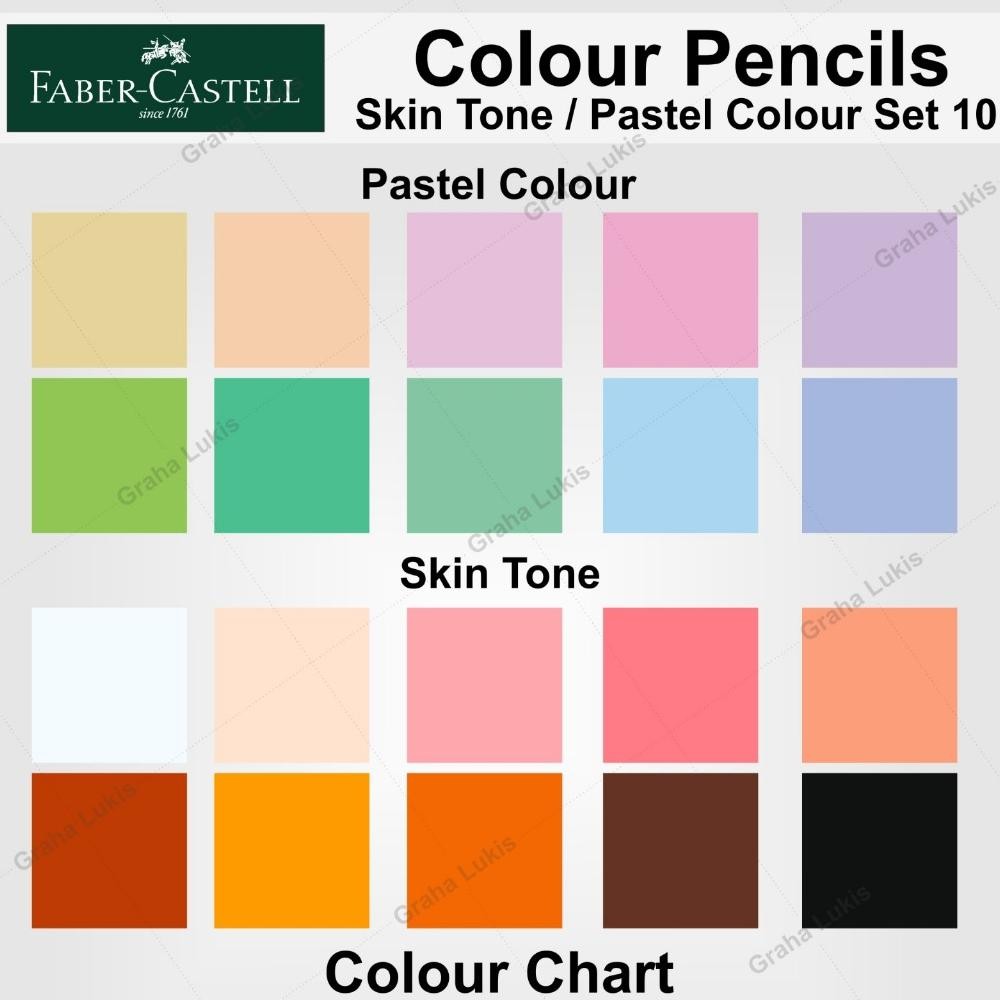

Bisa Cod Faber Castell Pencil Set 10 - Skin Tone / Pastel Colour An-114