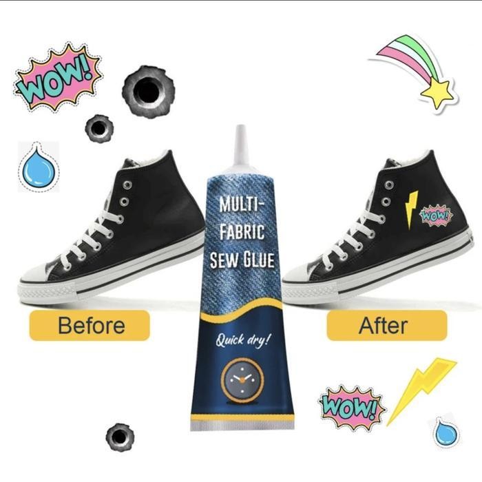 

Lem Kain Tanpa Jahit Multi Fabric Sew Glue