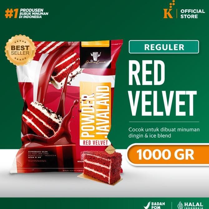

Baru Javaland Red Velvet Bubble Drink 1Kg - Bubuk Minuman Original Rasa Red Velvet Manis Gula Serbuk