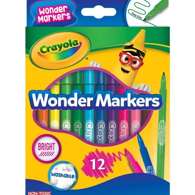 

CRAYOLA SET 12 PCS COLORS WONDER MARKERS 5804