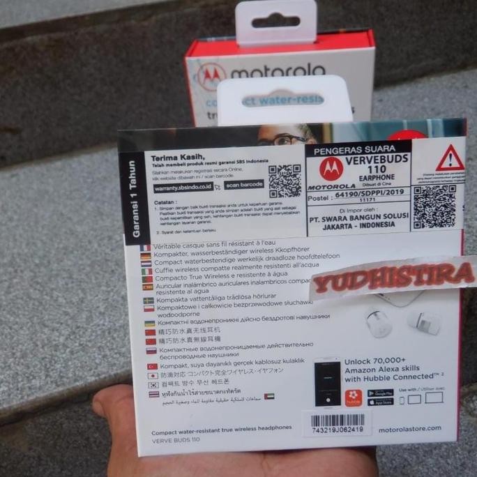 JB Motorola Verve Buds 110 Bluetooth Original True Wireless Headset None