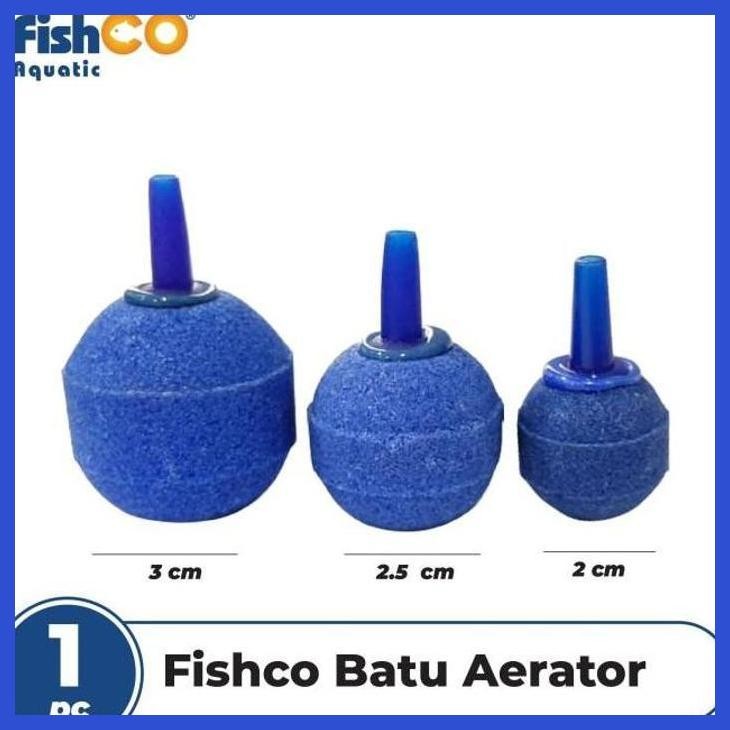 (RATUBEE) AIRSTONE MICRO BUBBLE ROUND - BATU AERATOR AERASI GELEMBUNG PERALATAN AQUARIUM IKAN AKUARI