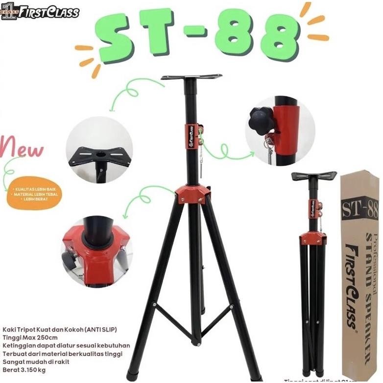 _Cod_ Profesional Stand Speaker St88 | Stan Speaker Full Besi Firstclass St 88W Tripod Speaker Tripo