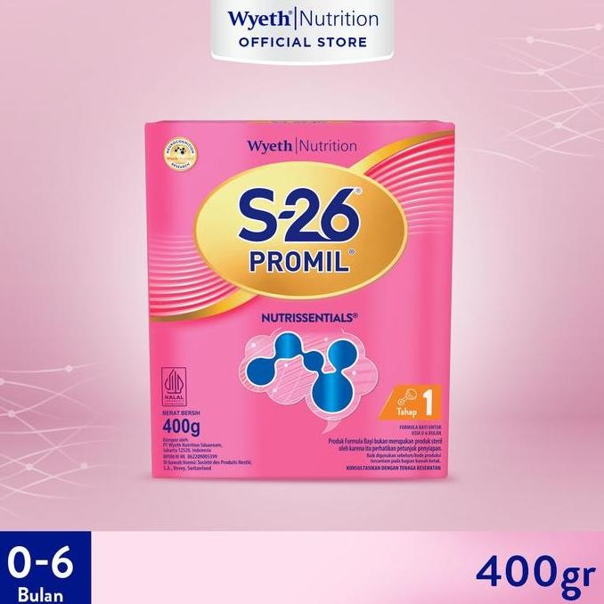 S-26 PROMIL 1 Pouch 400g Susu Bubuk Formula Bayi 0-6 Bulan AS