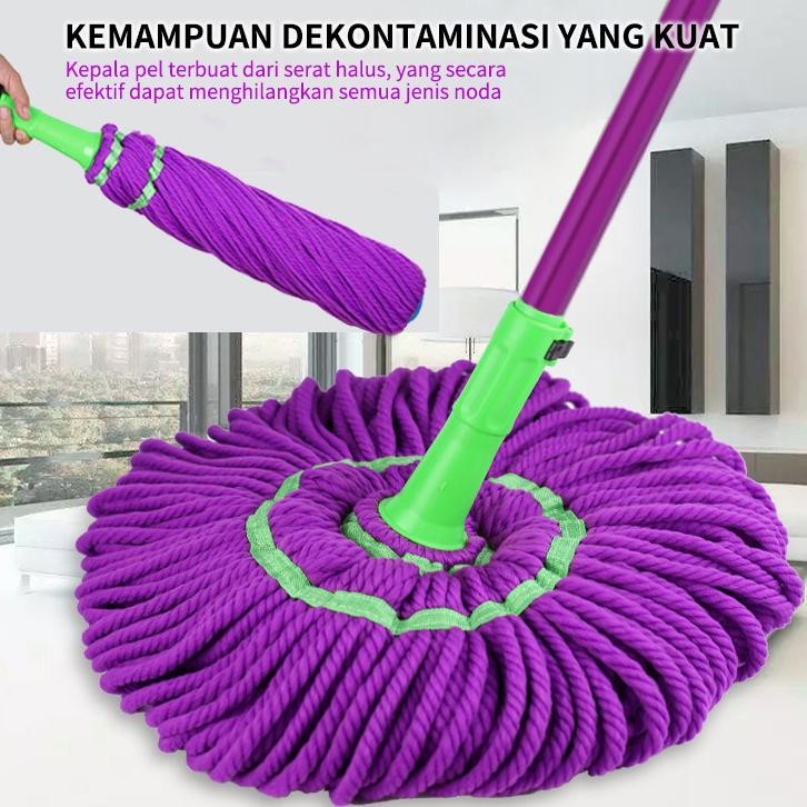 Wwr-76 Gm Bear Alat Pel Lantai Putar Praktis Otomatis 1109 - Magic Twist Mop Wwr-76