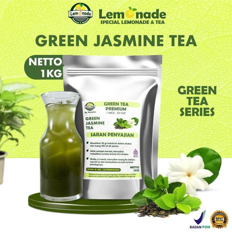 

SALE! GREEN TEA JASMINE 1KG | BUBUK MINUMAN TEH HIJAU MELATI SEGAR