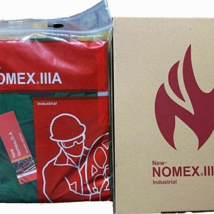New Baju Anti Api Nomex Iiia / Coverall Nomex 3A Migas Batu Bara Merah_M