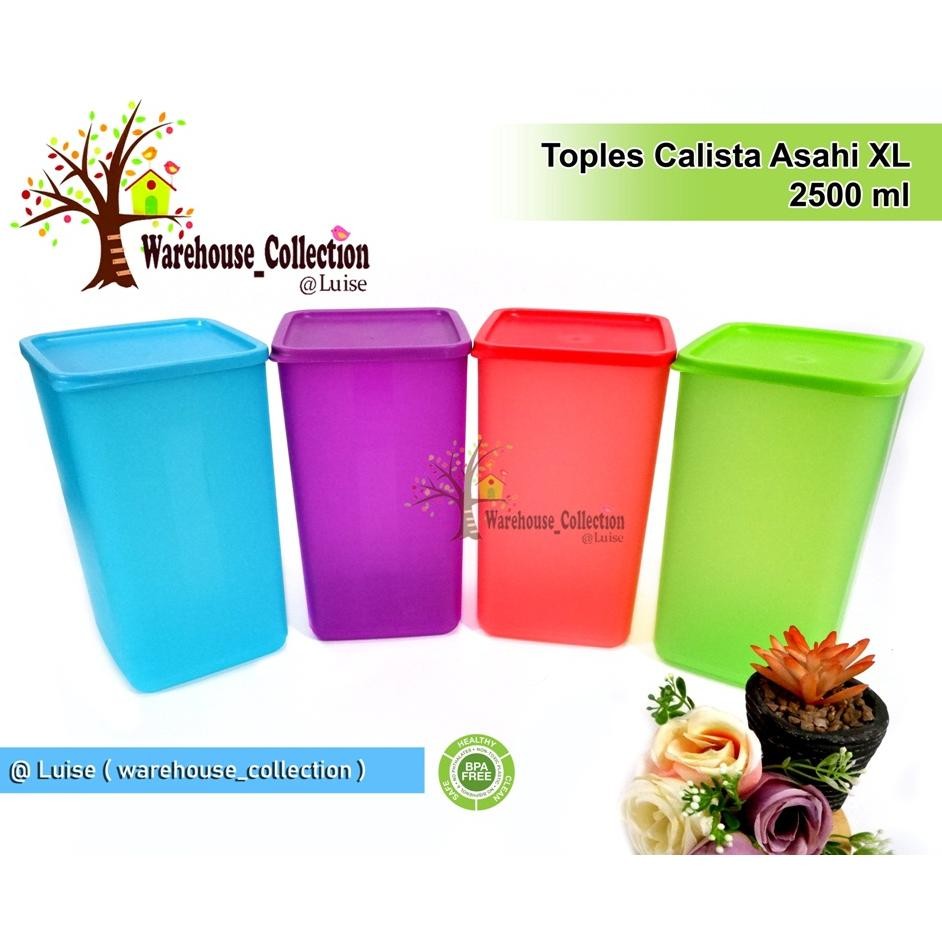 Terlaris Toples Calista Asahi Uk.Xl / Toples Tinggi 2500Ml / Toples Semprong / Dijual Per Biji