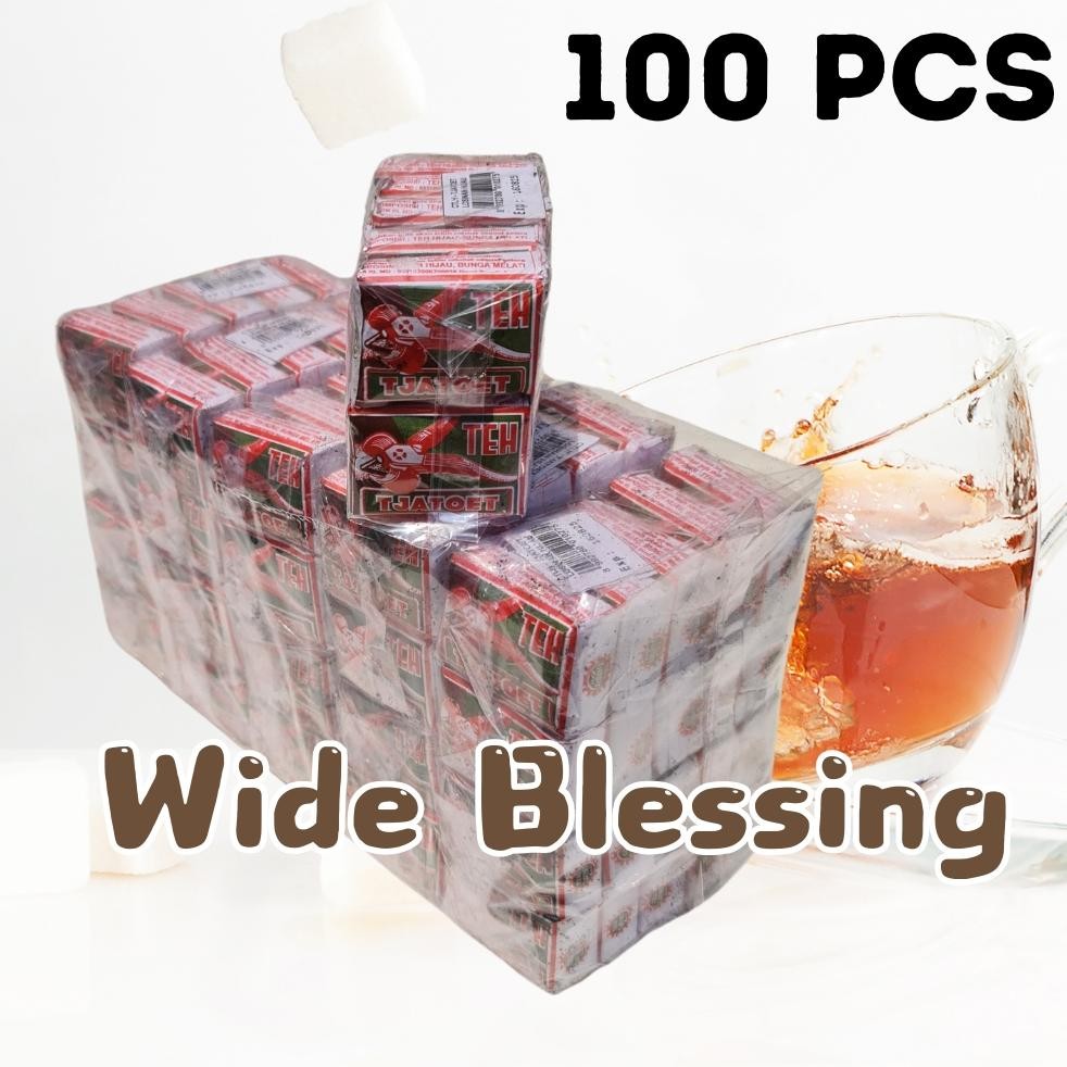

SALE! TEH TJATOET ISTIMEWA MELATI 100PCS TEH SLAWI TUBRUK BUBUK PREMIUM 1 SLOP