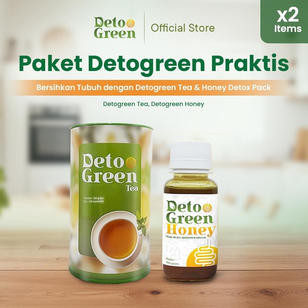 

SALE! PAKET DETOX DETOGREEN TEA & HONEY - TEH HERBAL UNTUK USUS SEHAT 2PCS