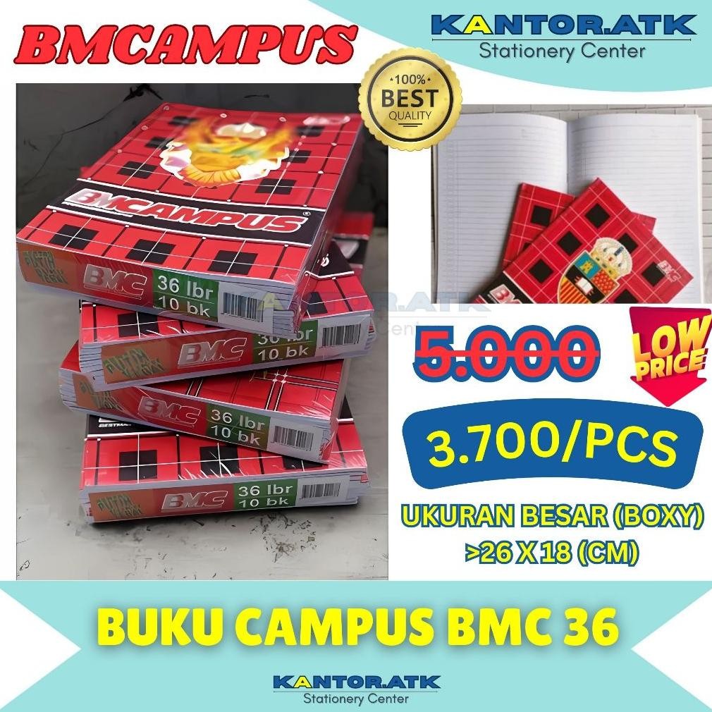 

Siap Kirim Buku Tulis BM Campus Besar 36 Lembar 1 Pack Isi 10 Buku Tulis Sekolah