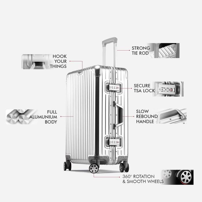 JBM 20"-28" Koper Roaming Koper Full Aluminium Koper Anti Pecah Murah B002