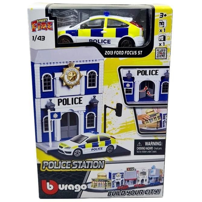 Bburago Build Your City Street Fire Polica Station