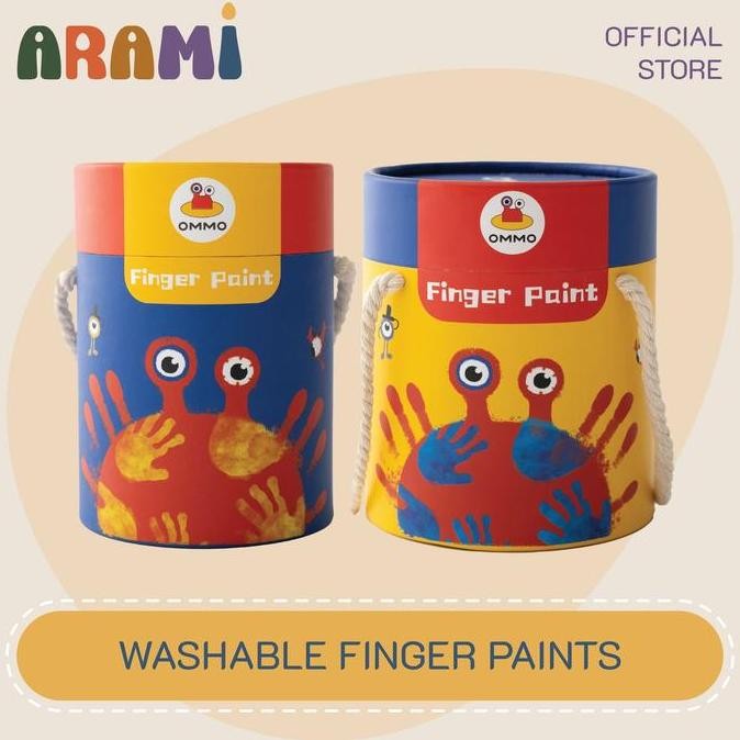 

Ommo Arami Cat Warna Anak Washable Finger Paints Cat Air Warna Dapat Dicuci Kids