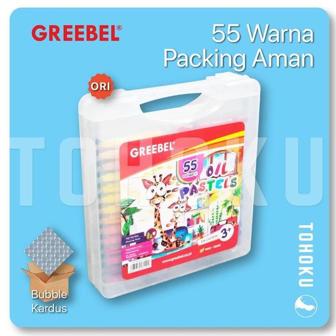 

(Packing Aman) Crayon Greebel Oil Pastel 55 Warna