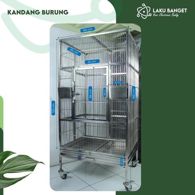 Kandang Burung Macaw Full Stainless / Kandang Kucing / Kandang Hewan
