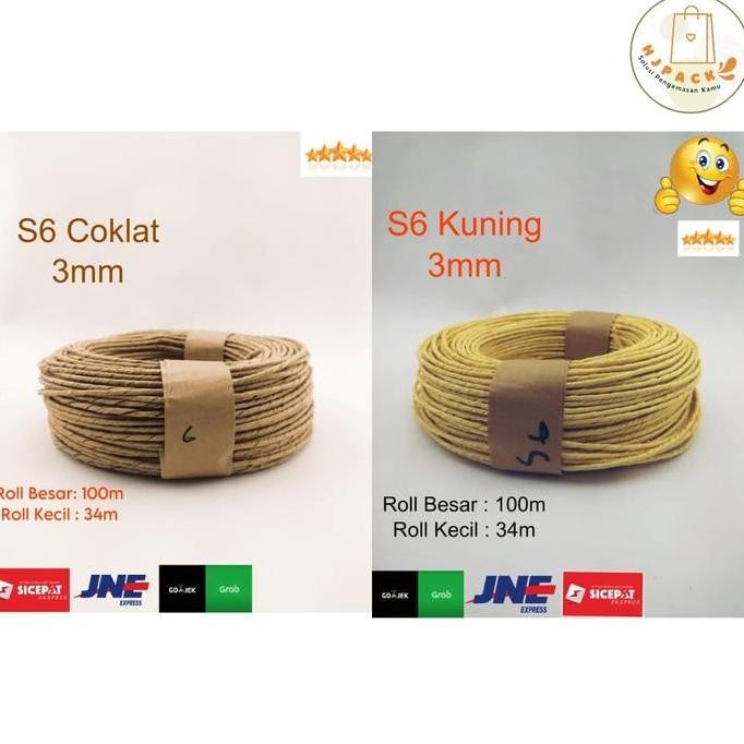 Tali Kur Paperbag S6 3Mm Tali Kertas Kraft Tali Kerajinan Tali Anyaman