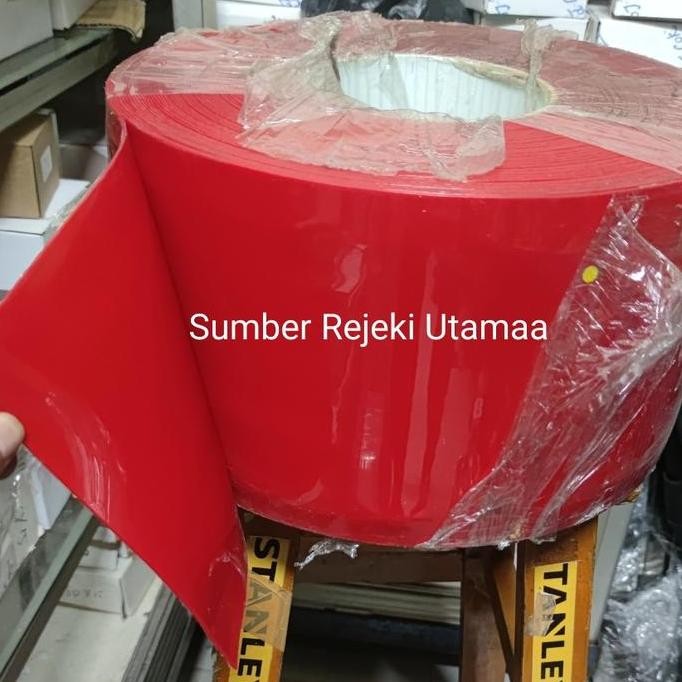 Tirai PVC Curtain Merah / Plastik PVC Curtain Meteran murah