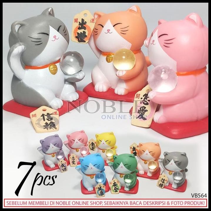 Kucing Hoki Fortune Beckoning Cat Figure Maneki Neko Keberuntungan