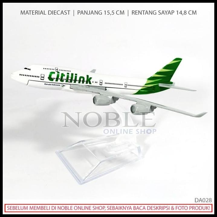 Pesawat Terbang Citilink Airplane Diecast Garuda Indonesia Miniatur Mainan Kendaraan Bandara Airport