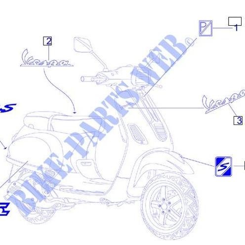 Baru Stiker / Emblem S 125 Original Vespa S 125