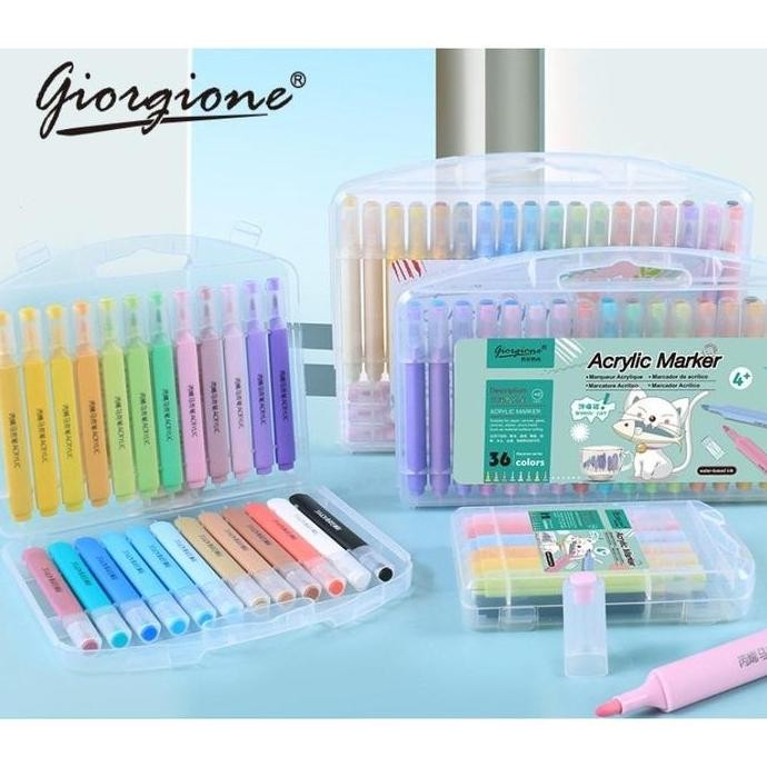 

Giorgione Acrylic Markers/Spidol Akrilik Macaron Set 12/24/36/48/60 Warna