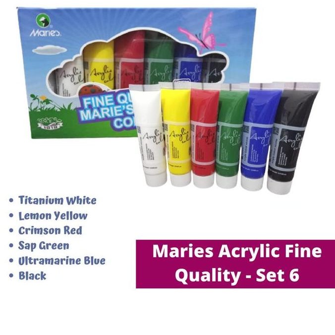 

Cat Acrylic Akrilik Maries 6 Warna 81306B 30 Ml