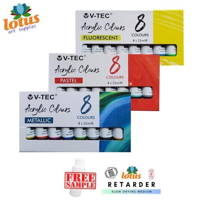 

Cat Akrilik V-Tec Acrylic Colour Set 8X22Ml