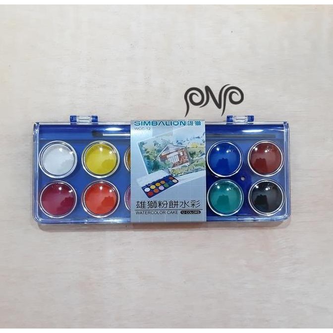 

Simbalion Watercolor Cake Cat Air 12 Warna Colors Watercolour