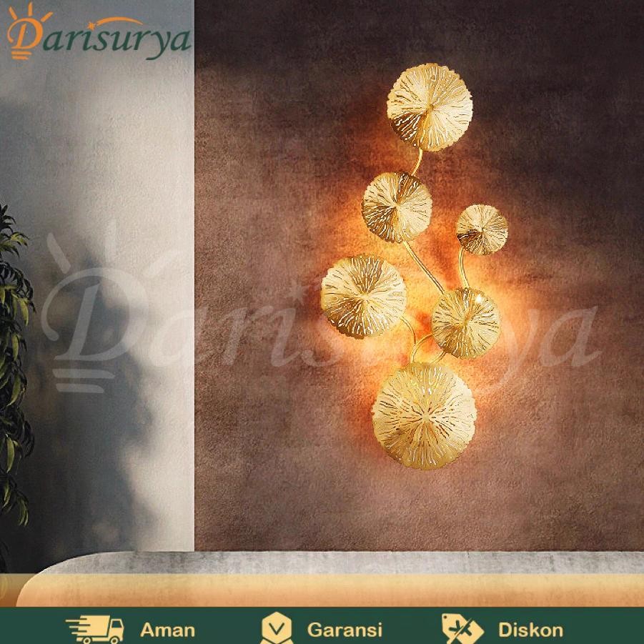 Lampu dinding hias daun teratai Bentuk Daun Teratai Gaya Termasuk bolam Vintage Retro Untuk Dekorasi