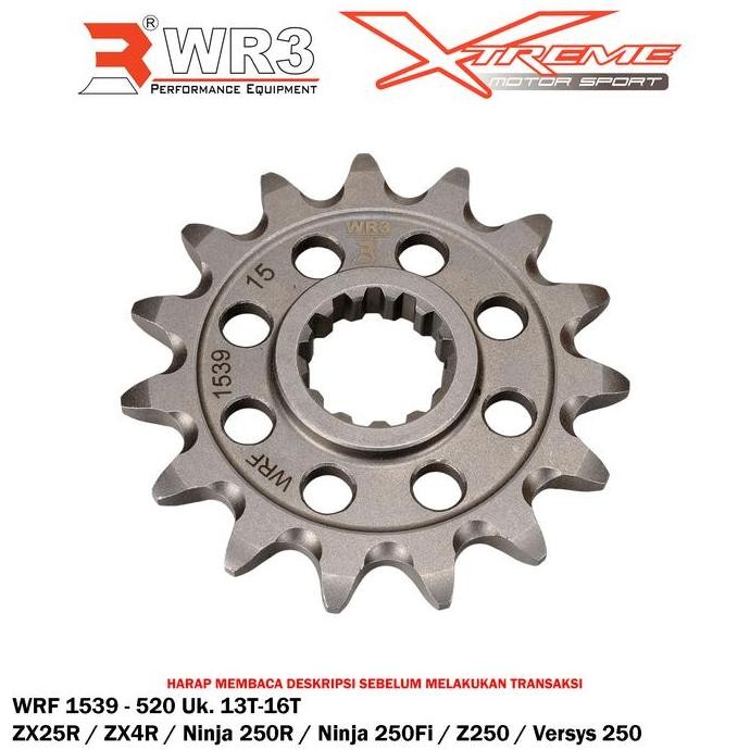 Baru Gear Depan Wr3 Wrf 1539 520 Untuk Ninja Zx25R Zx4R Versys Z250 R Mono Karbu
