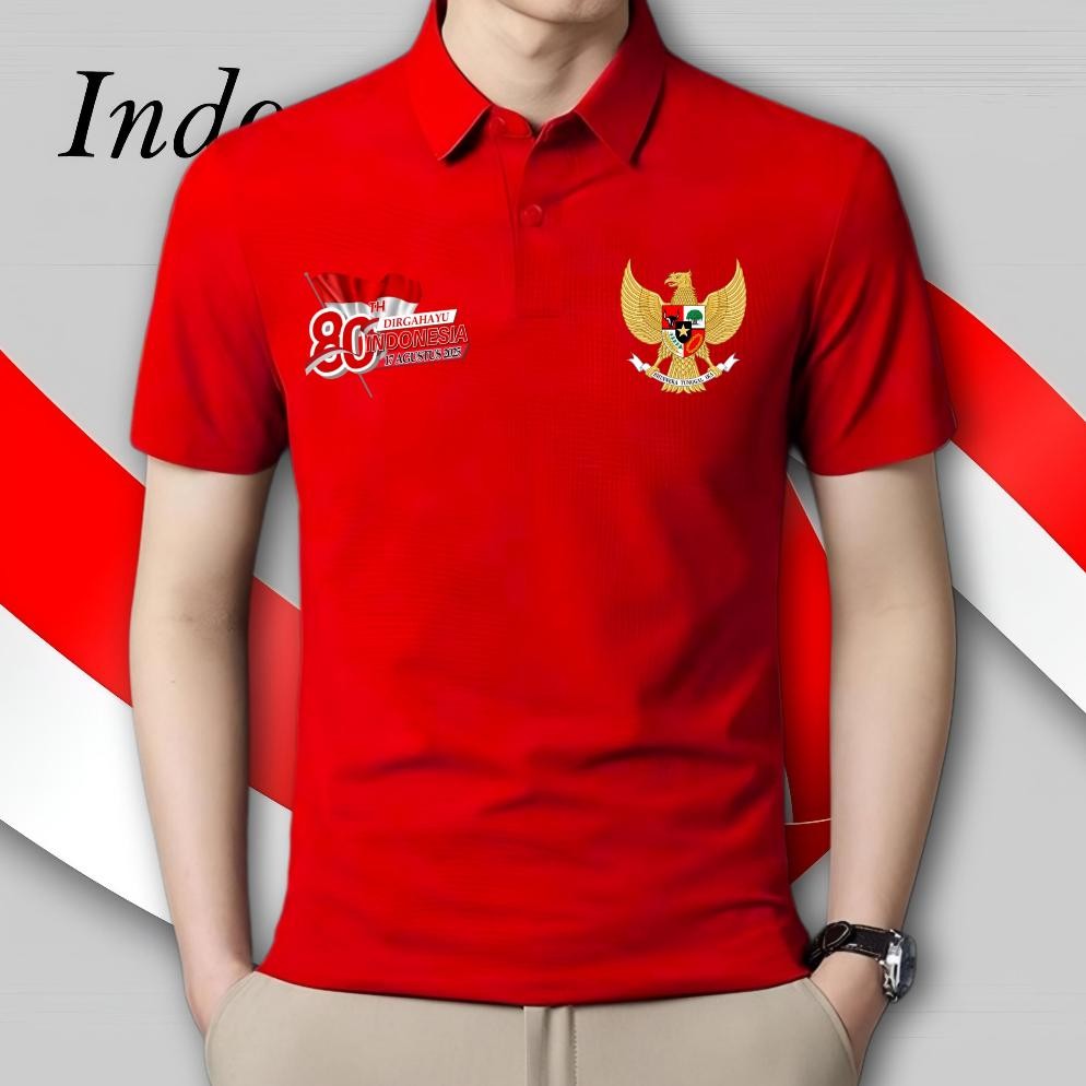 Ew-45 Zora Id Kaos Kerah 17 Agustus 2025 / Kaos Kerah Merah Putih Agustusan 2025 / Kaos Kerah Pria 1